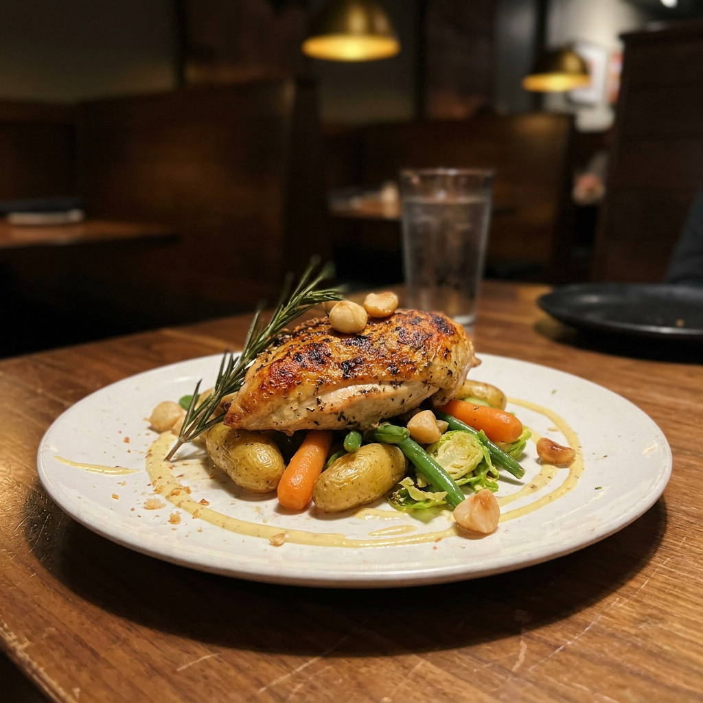 Herb-roasted chicken plate